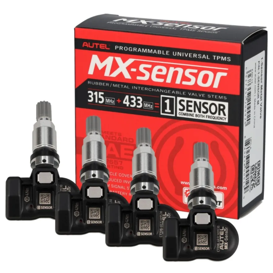 Aluminowy czujnik TPMS Autel Europa USA 433 / 315 MHz 1-Sensor, 4 sztuki