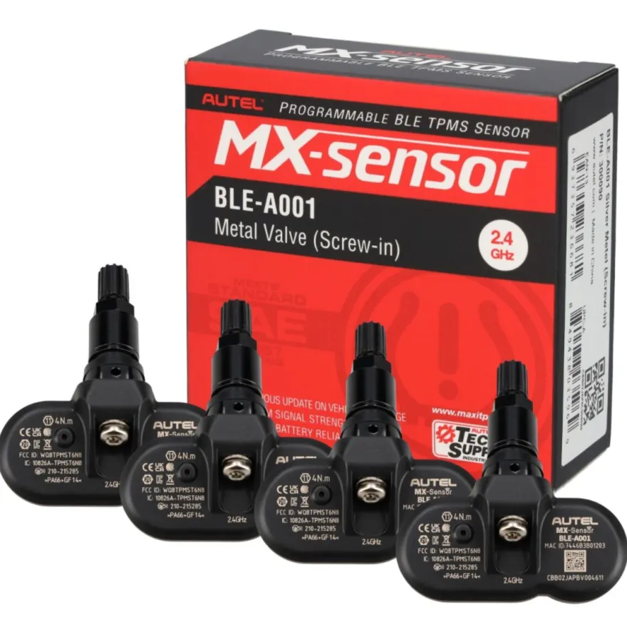 Autel BLE czujnik BLUETOOTH TPMS TESLA 3/Y/S/X czarny zawór ZESTAW 4 SZTUKI