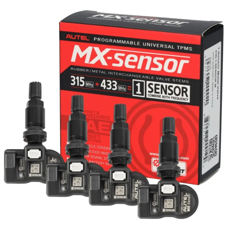 Autel Europa USA 433 / 315 MHz 1-Sensor czujnik TPMS czarny 4 sztuki