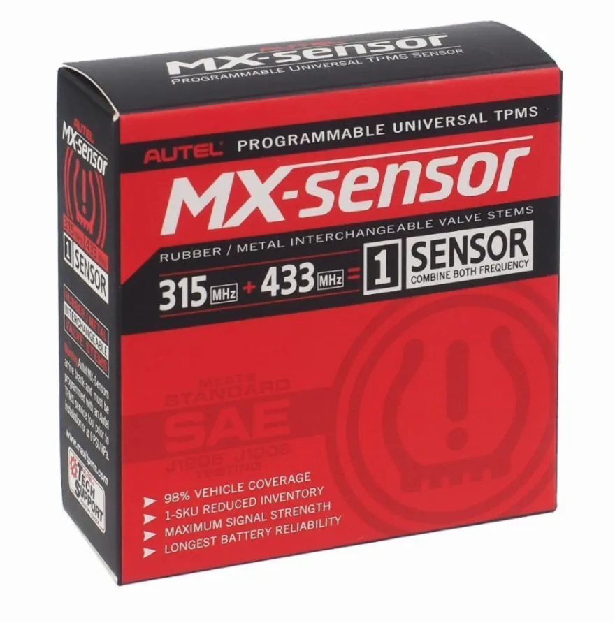 Autel Europa USA 433 / 315 MHz 1-Sensor czujnik TPMS czarny 4 sztuki