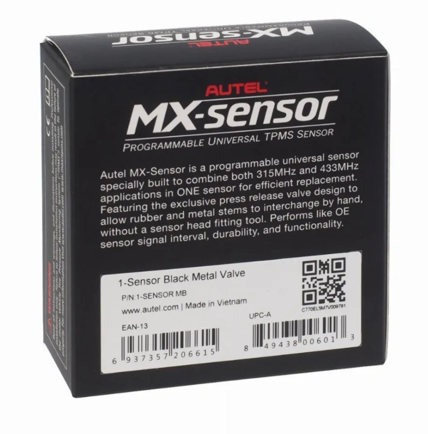 Autel Europa USA 433 / 315 MHz 1-Sensor czujnik TPMS czarny