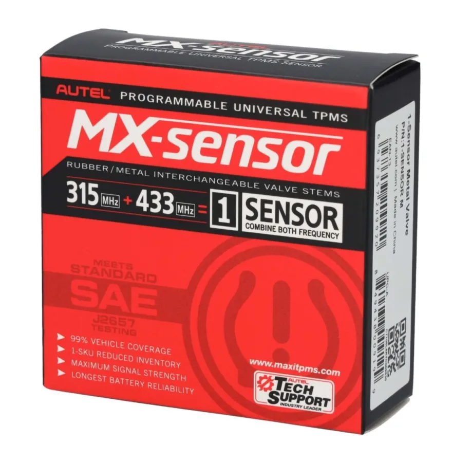 Autel Europa USA 433 / 315 MHz 1-Sensor czujnik TPMS aluminiowy