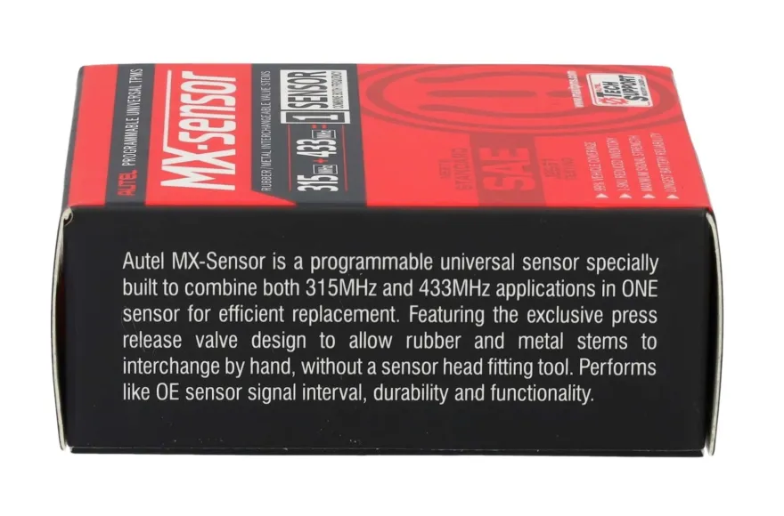 Autel Europa USA 433 / 315 MHz 1-Sensor czujnik TPMS aluminiowy