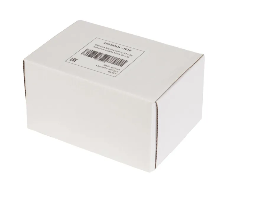 Ciężarek klejony ALU SLIM - FE 12 x 5g - czarny round