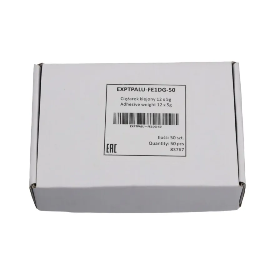 Ciężarek klejony ALU SLIM FE1 12 x 5g grafitowy op/50