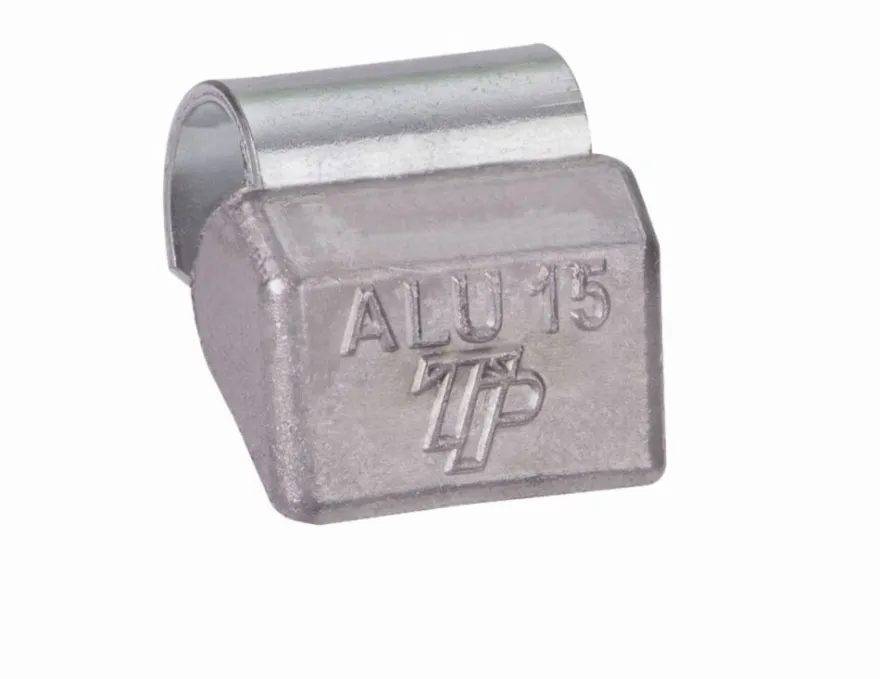 Ciężarek ołowiany ALU 15g, nabijany na obręcz aluminiową - niepowlekany