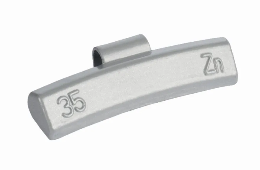 Ciężarki cynkowe powlekane ALU-S 35g, nabijane na obręcz aluminiową