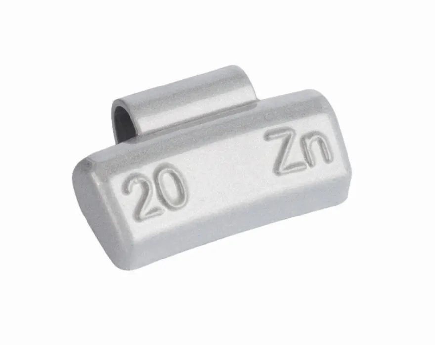 Ciężarki cynkowe powlekane ALU-S 20g, nabijane na obręcz aluminiową