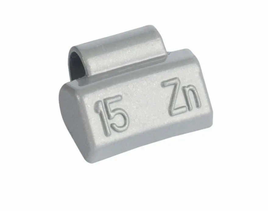 Ciężarki cynkowe powlekane ALU-S 15g, nabijane na obręcz aluminiową