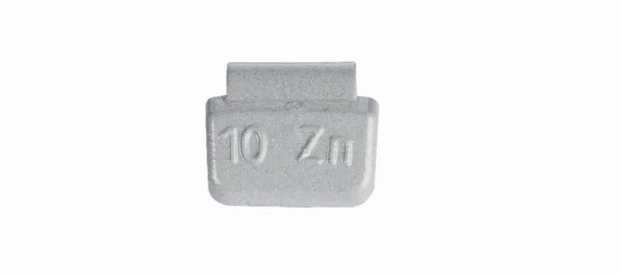 Ciężarki cynkowe powlekane ALU-S 10g, nabijane na obręcz aluminiową
