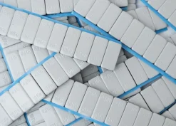 Ciężarki klejone szare zaokrąglone pasek SUV 12 x 10 g 50 sztuk