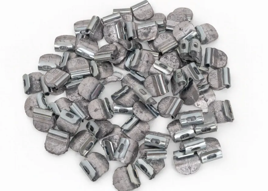 Ciężarki Ołowiane Nabijane 10g do Stalowych Felg INVENTO Silver Line 100 szt