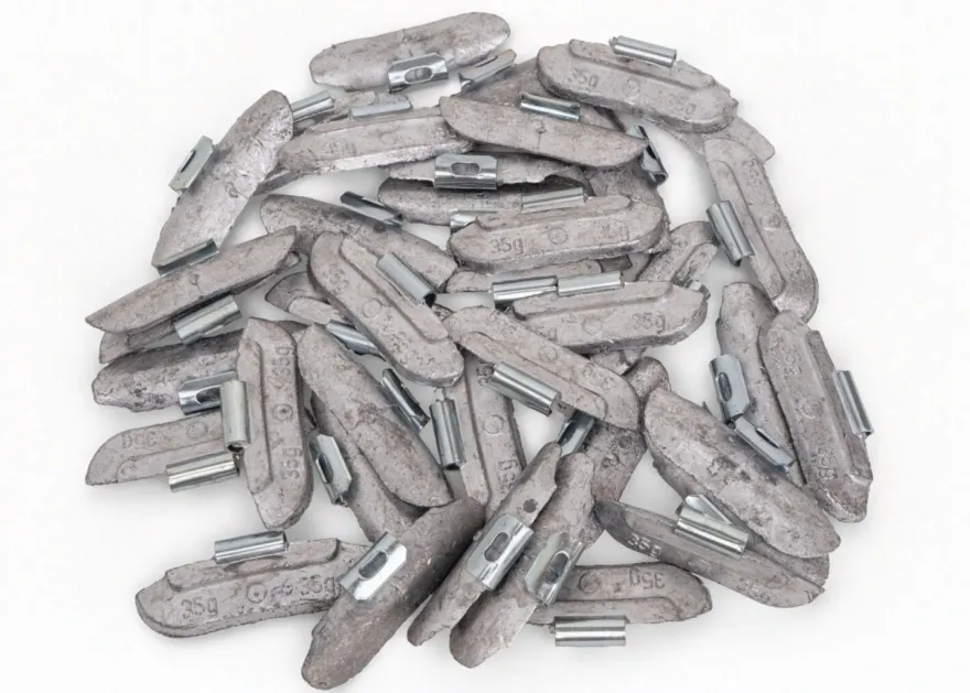 Ciężarki Ołowiane Nabijane 35g do Stalowych Felg INVENTO Silver Line 50 szt