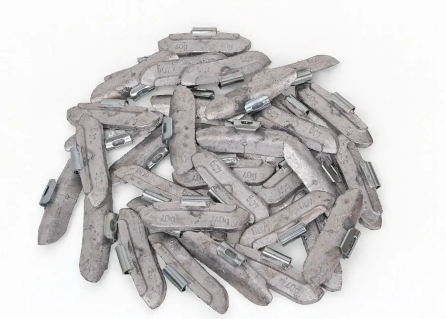 Ciężarki Ołowiane Nabijane 40g do Stalowych Felg INVENTO Silver Line 50 szt