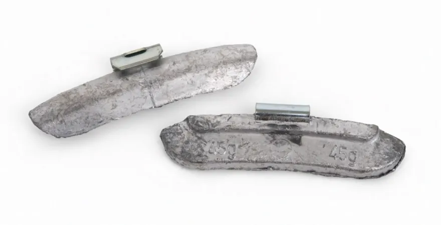 Ciężarki Ołowiane Nabijane 45g do Stalowych Felg INVENTO Silver Line 50 szt
