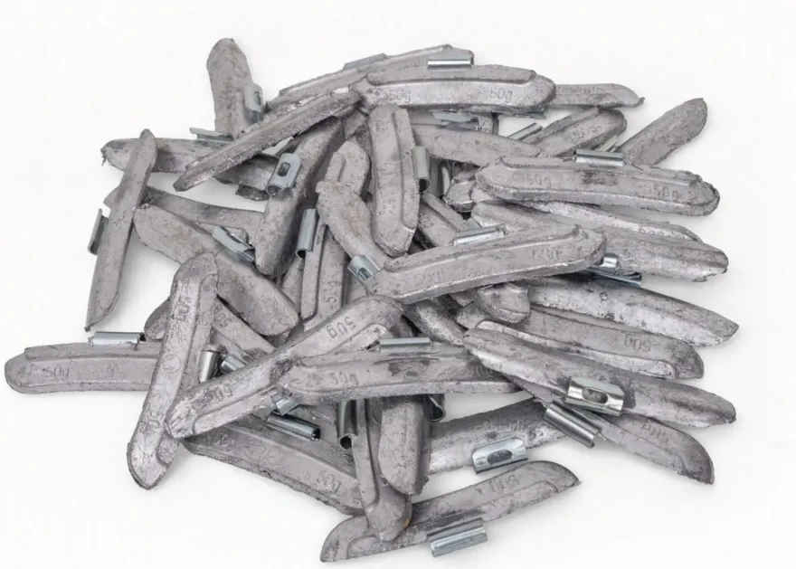 Ciężarki Ołowiane Nabijane 50g do Stalowych Felg INVENTO Silver Line 50 szt