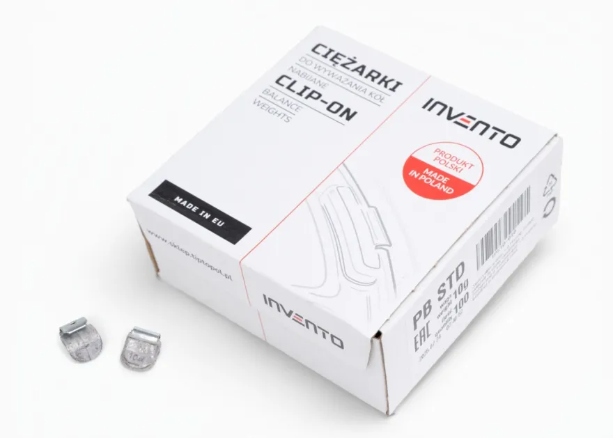 Ciężarki Ołowiane Nabijane 10g do Stalowych Felg INVENTO 100 szt