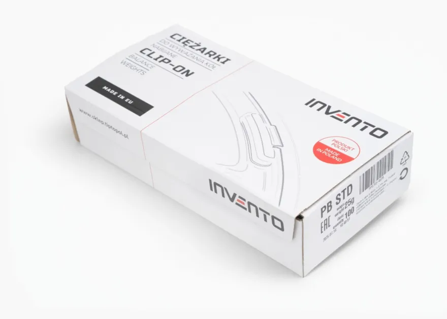 Ciężarki Ołowiane Nabijane 25g do Stalowych Felg INVENTO 100 szt