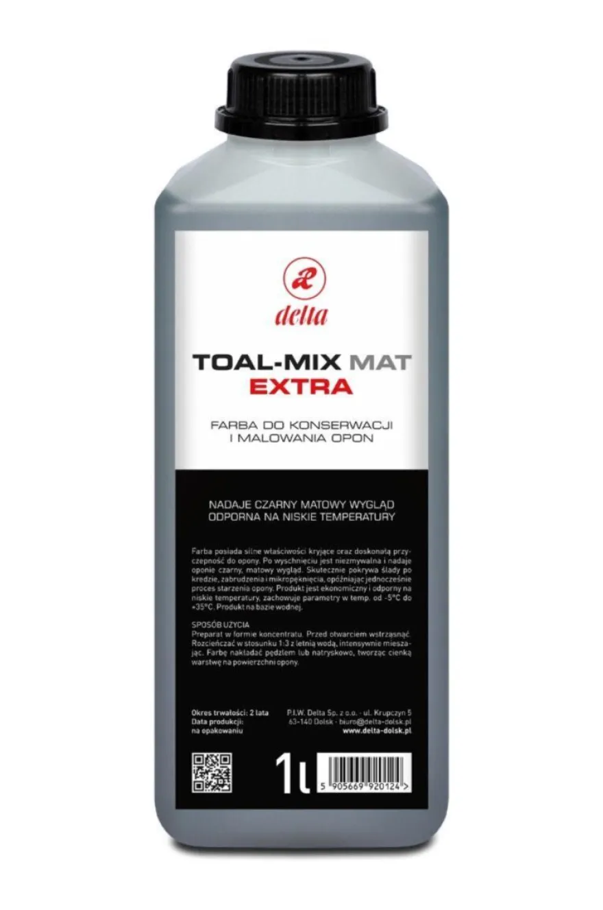 Farba do opon / czernidło TOAL MIX EXTRA MAT , 1 l - koncentrat