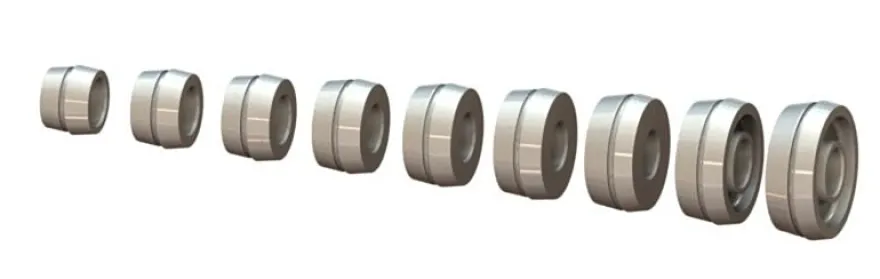 Haweka Low Taper 52,5 - 122 mm Zestaw 9 stożków centrujących QuickPlate