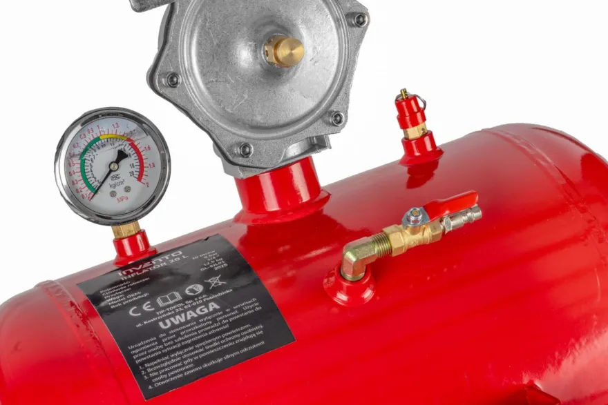 Inflator spustowy INVENTO BOMB 20L zbiornik ciśnieniowy z zaworem