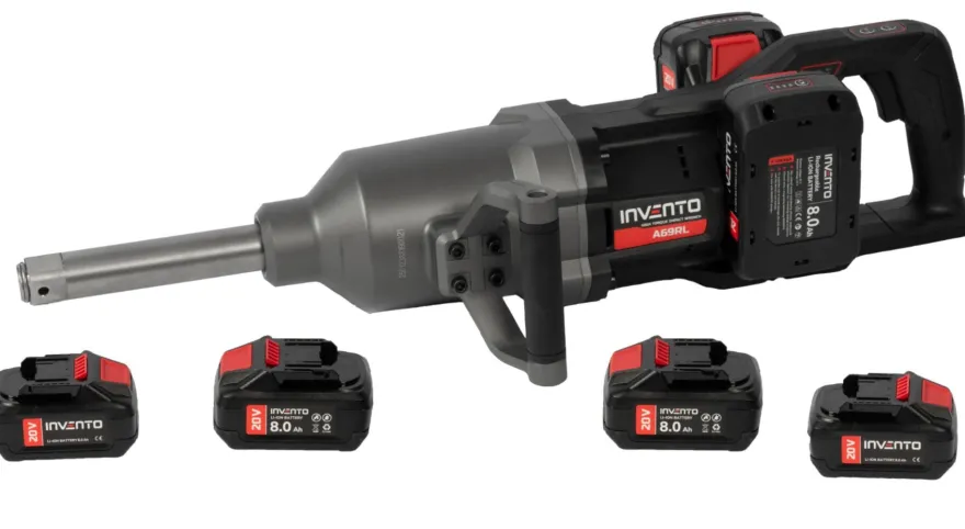 INVENTO A69RL klucz udarowy akumulatorowy, 4000 Nm 1" długi trzpień - zestaw 4x 8 Ah