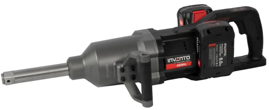 INVENTO A69RL klucz udarowy akumulatorowy, 4000 Nm 1" długi trzpień - zestaw 4x 8 Ah