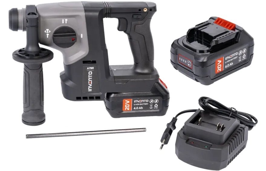 INVENTO A79R młotowiertarka SDS PLUS udarowa akumulatorowa - zestaw 2x 4Ah
