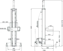 INVENTO EL 85 - Bezprzewodowe kolumny przestawne 8,5T - zestaw 4 kolumn