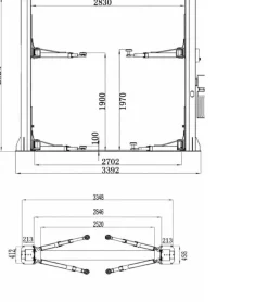 INVENTO EL S 40ME 230V - Podnośnik dwukolumnowy 4T