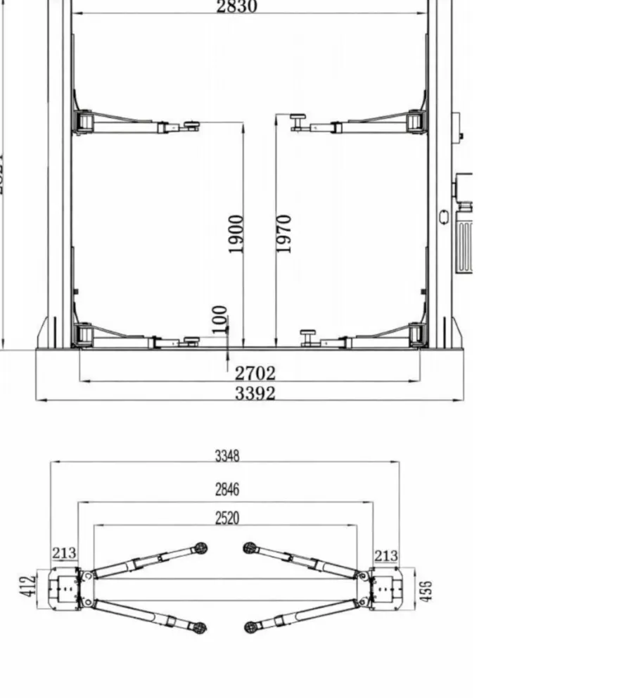INVENTO EL S 40ME 230V - Podnośnik dwukolumnowy 4T