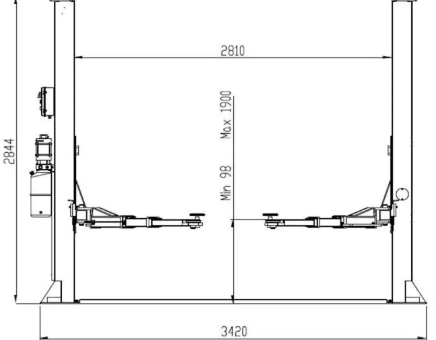 INVENTO EL240 - 4 T - Podnośnik dwukolumnowy