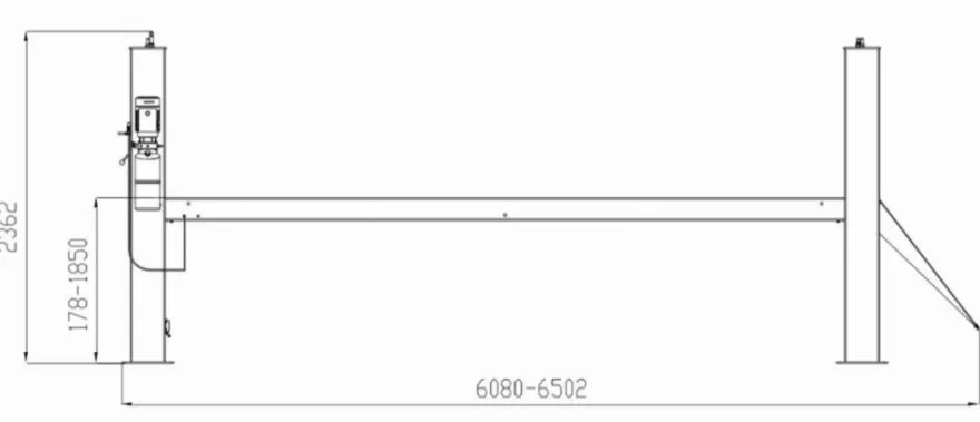 INVENTO EL 464 - 6,4T - Podnośnik 4-kolumnowy, płaskie najazdy