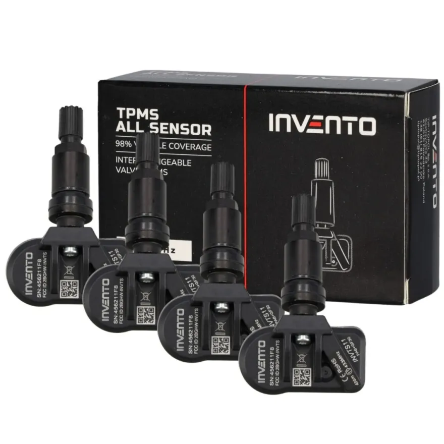 INVENTO 433/315 Europa USA MHz ALL-Sensor czujnik TPMS aluminiowy czarny ATEQ 4SZT
