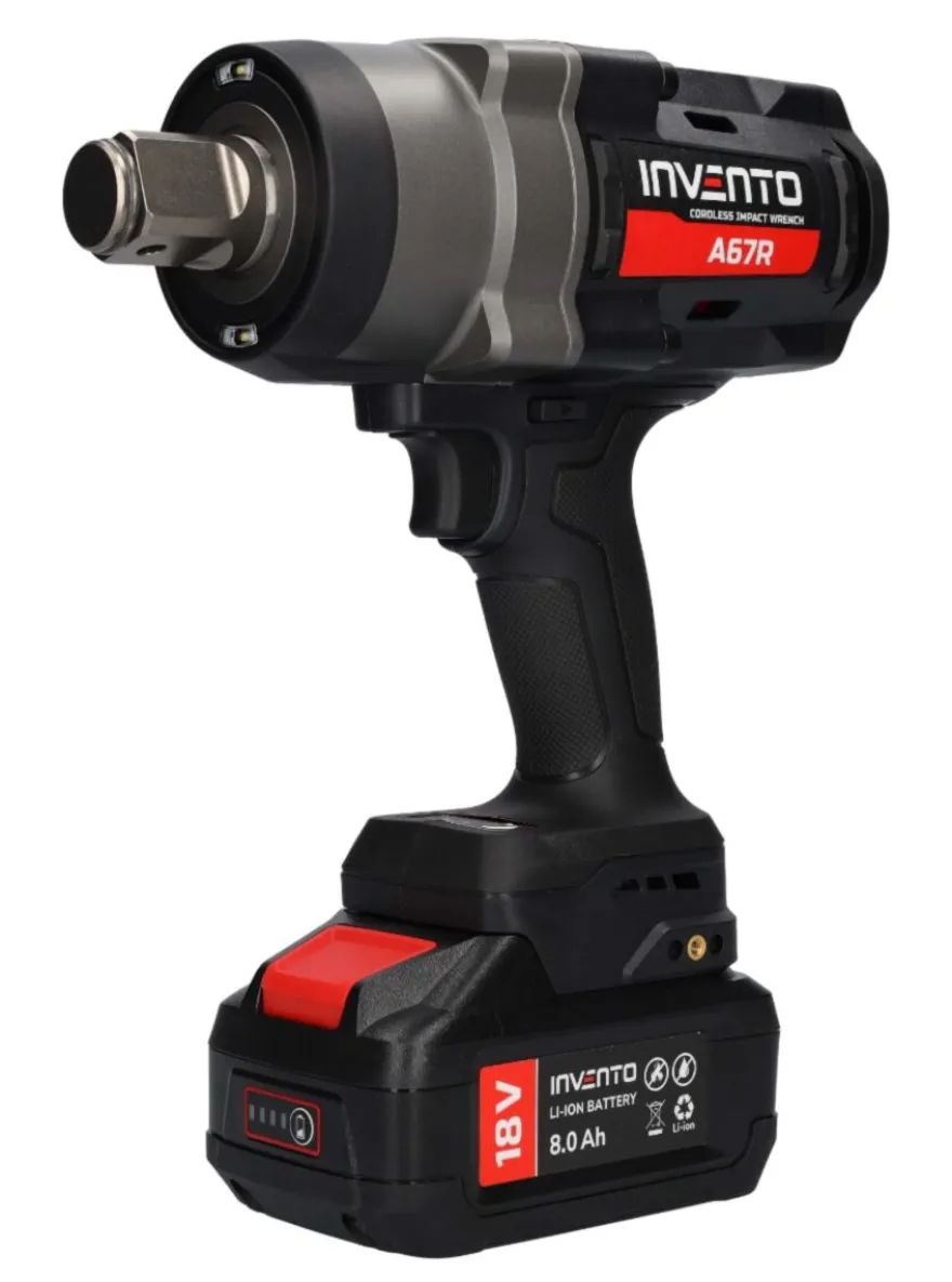 INVENTO 2400 Nm 1" klucz udarowy akumulatorowy - ZESTAW 2x 8Ah