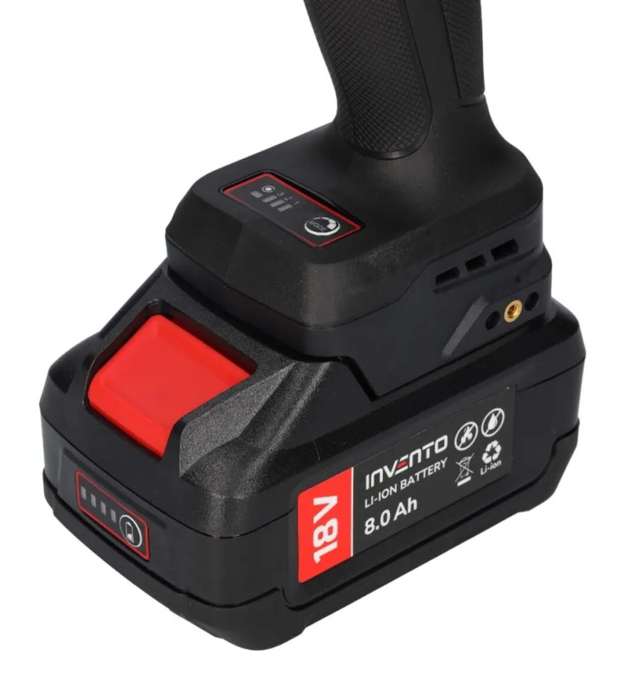 INVENTO 2400 Nm 1" klucz udarowy akumulatorowy - ZESTAW 2x 8Ah