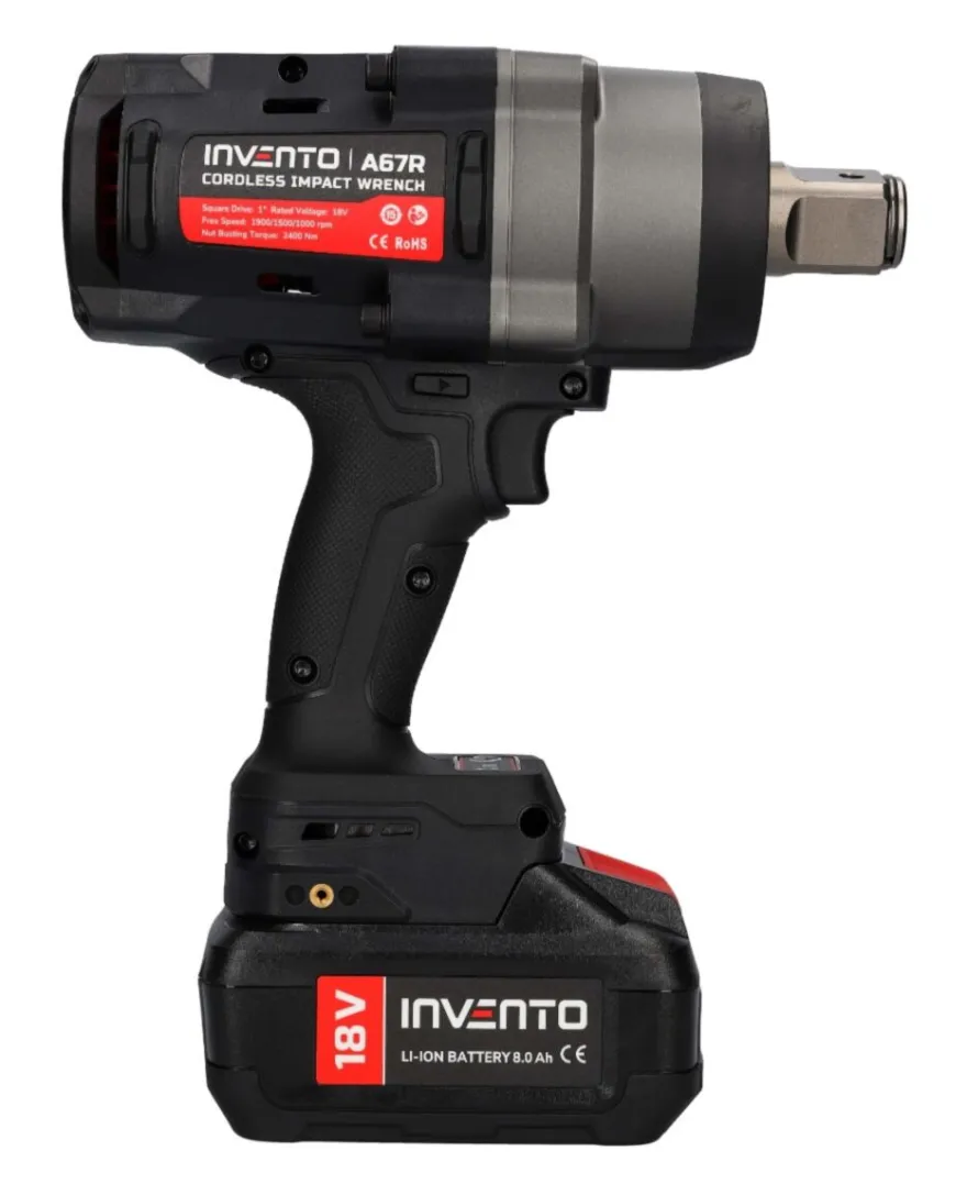 INVENTO 2400 Nm 1" klucz udarowy akumulatorowy - ZESTAW 2x 8Ah