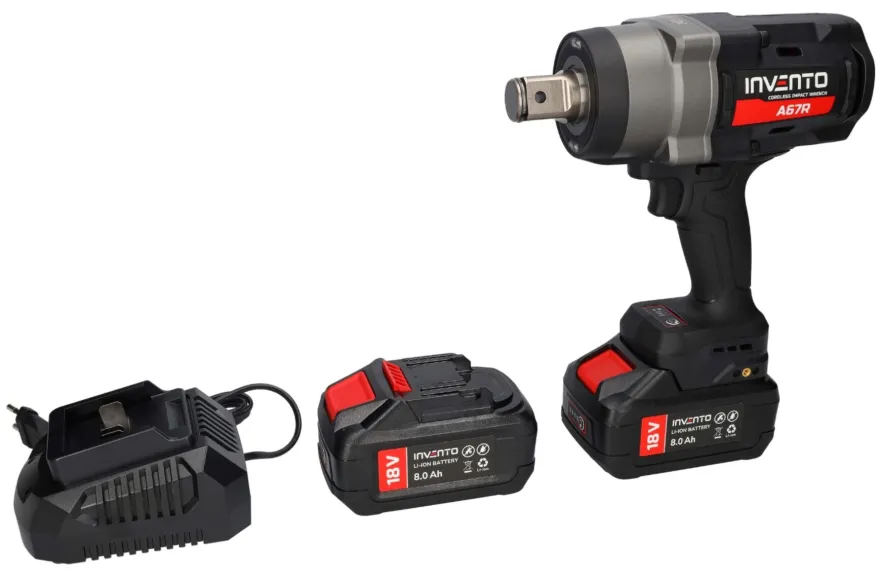 INVENTO 2400 Nm 1" klucz udarowy akumulatorowy - ZESTAW 2x 8Ah