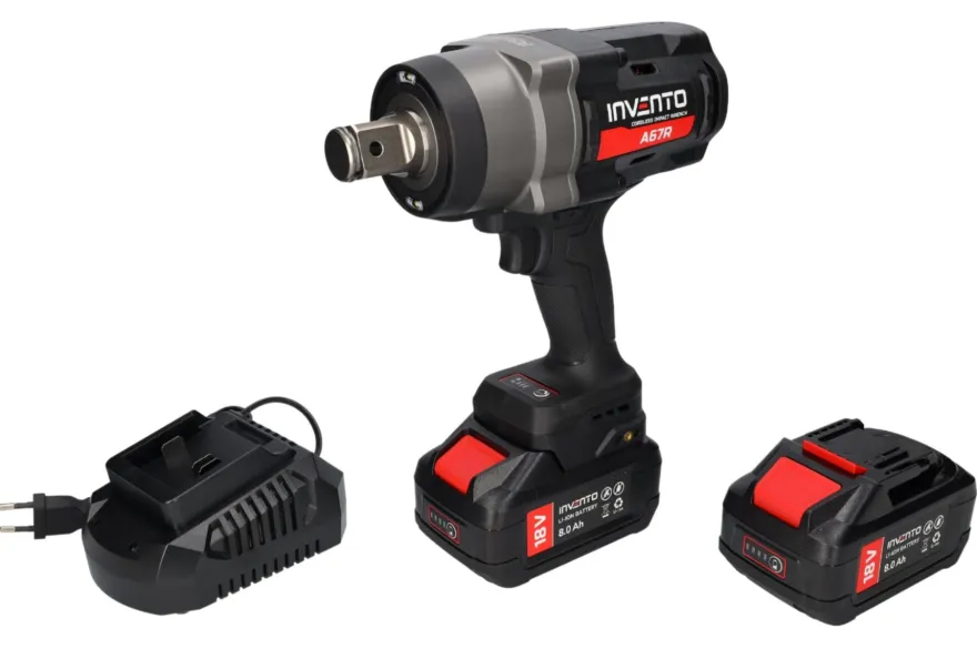 INVENTO 2400 Nm 1" klucz udarowy akumulatorowy - ZESTAW 2x 8Ah