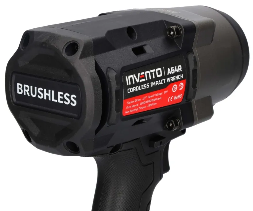 INVENTO 1880 Nm 1/2" klucz udarowy akumulatorowy ZESTAW 2x 4Ah, torba, ładowarka