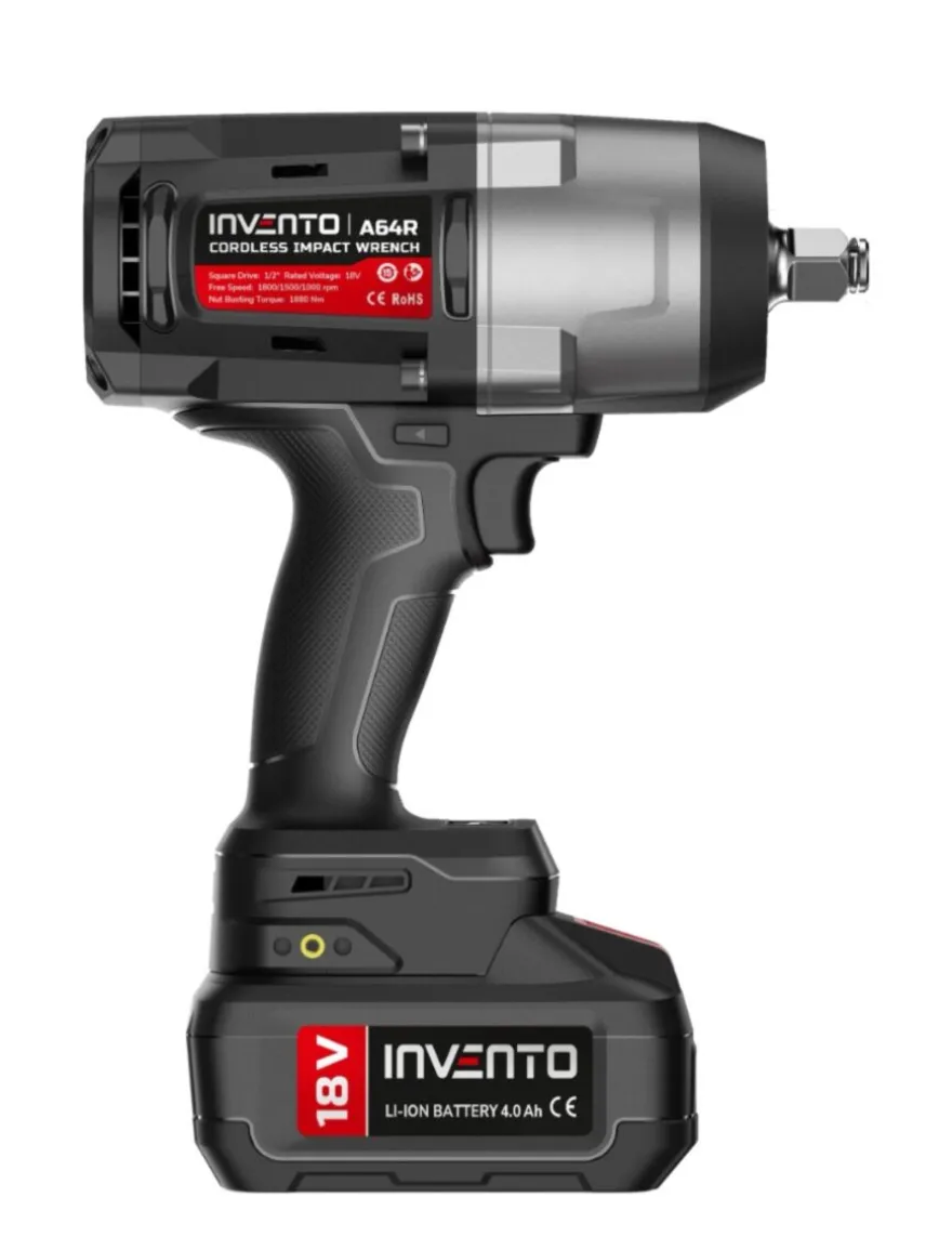 INVENTO 1880 Nm 1/2" klucz udarowy akumulatorowy ZESTAW 2x 4Ah, torba, ładowarka