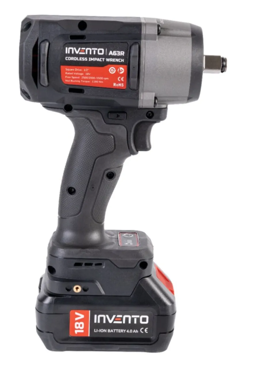 INVENTO 1180 Nm 1/2" klucz udarowy akumulatorowy - zestaw 2x 4Ah, torba, ładowarka