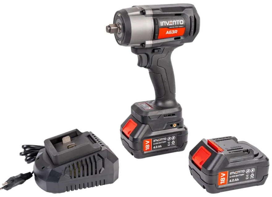 INVENTO 1180 Nm 1/2" klucz udarowy akumulatorowy - zestaw 2x 4Ah, torba, ładowarka
