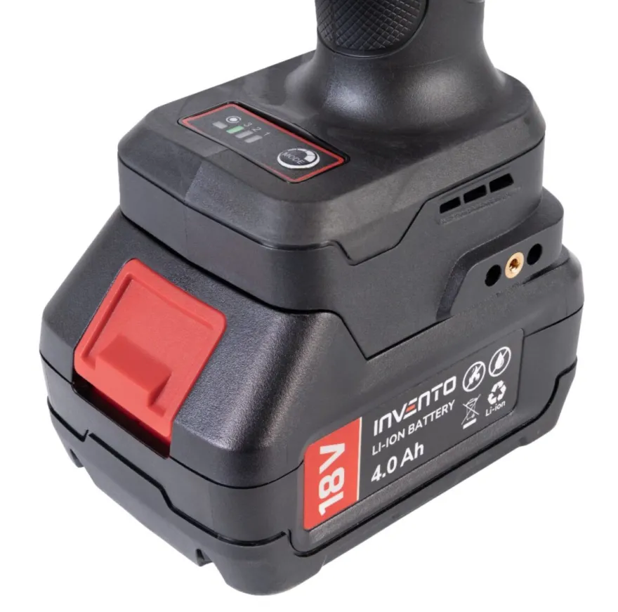 INVENTO 1180 Nm 1/2" klucz udarowy akumulatorowy - zestaw 2x 4Ah, torba, ładowarka