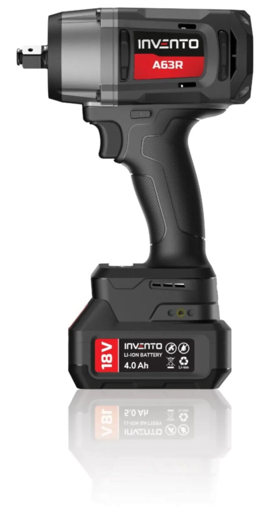 INVENTO 1180 Nm 1/2" klucz udarowy akumulatorowy - zestaw 2x 4Ah, torba, ładowarka