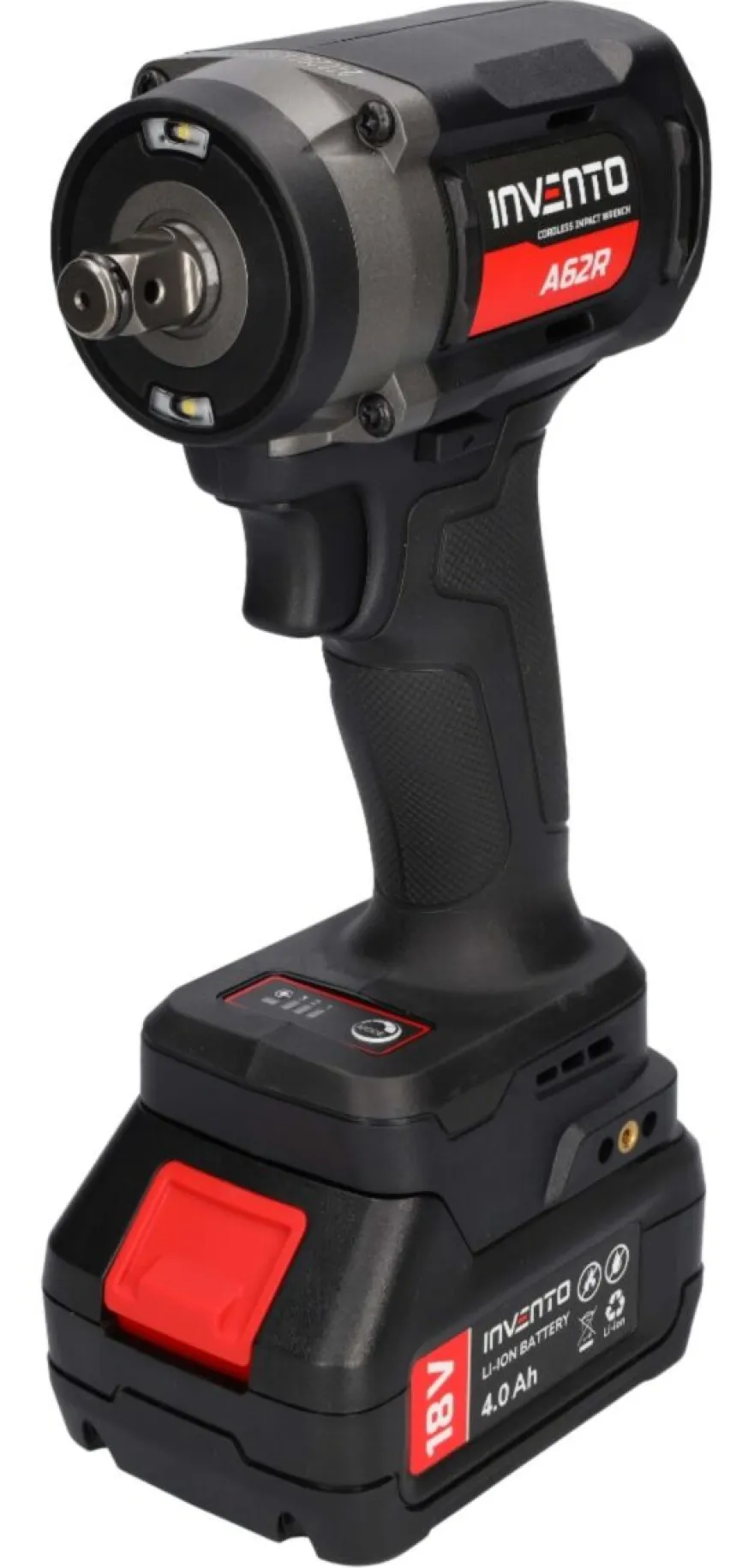 INVENTO 680 Nm 1/2" klucz udarowy akumulatorowy zestaw 2x 4Ah, torba, ładowarka