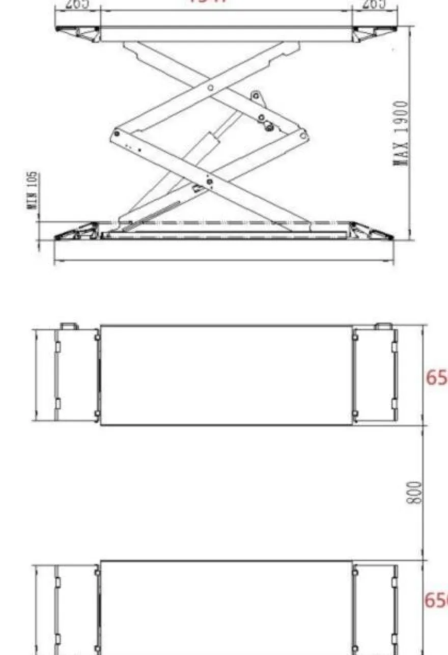 INVENTO SL 235N - 3,5 T - Podnośnik nożycowy