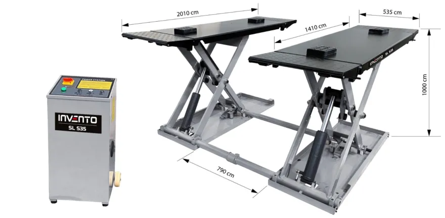 INVENTO SL S35 3,5T - Podnośnik nożycowy do szerokich pojazdów