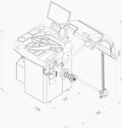 INVENTO VB 510SP wyważarka 3D, sonar, zacisk pneumatyczny, laser, LED, hamulec automatyczny, monitor LCD