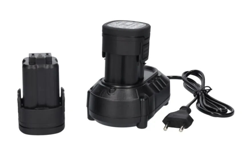 INVENTO 3/8" wiertarka akumulatorowa - zestaw 2x bateria 1,5 Ah + adapter na bity